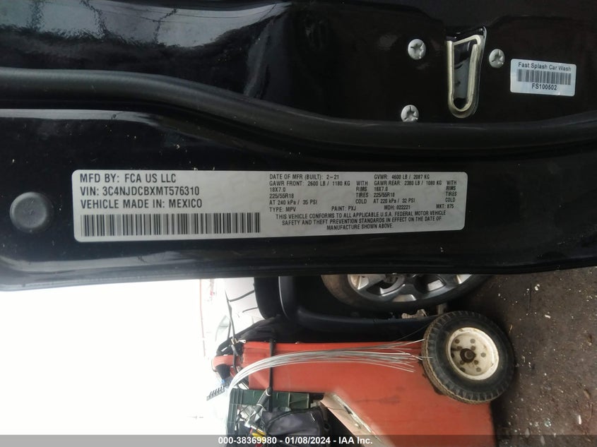 VIN 3C4NJDCBXMT576310 2021 JEEP COMPASS LIMITED