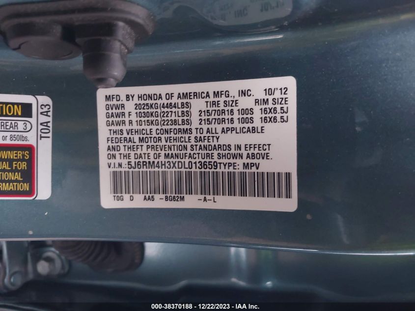 2013 HONDA CR-V LX - 5J6RM4H3XDL013659