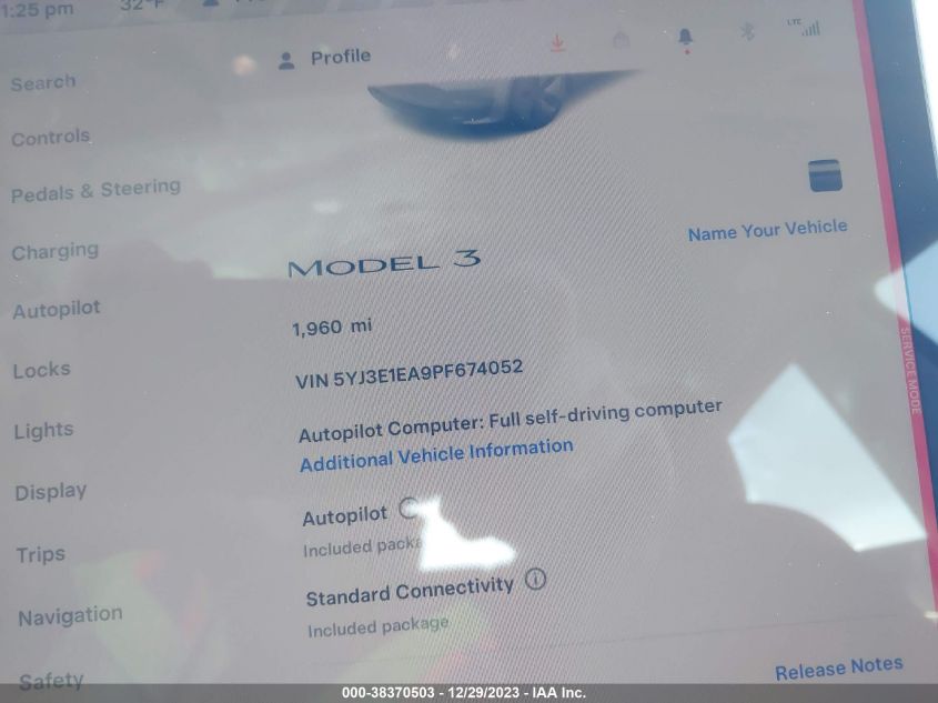 2023 TESLA MODEL 3 REAR-WHEEL DRIVE - 5YJ3E1EA9PF674052