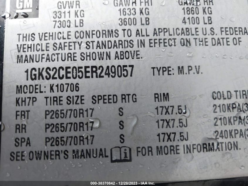 2014 GMC YUKON SLT - 1GKS2CE05ER249057