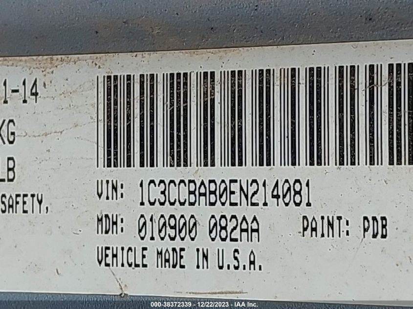 2014 CHRYSLER 200 LX - 1C3CCBAB0EN214081