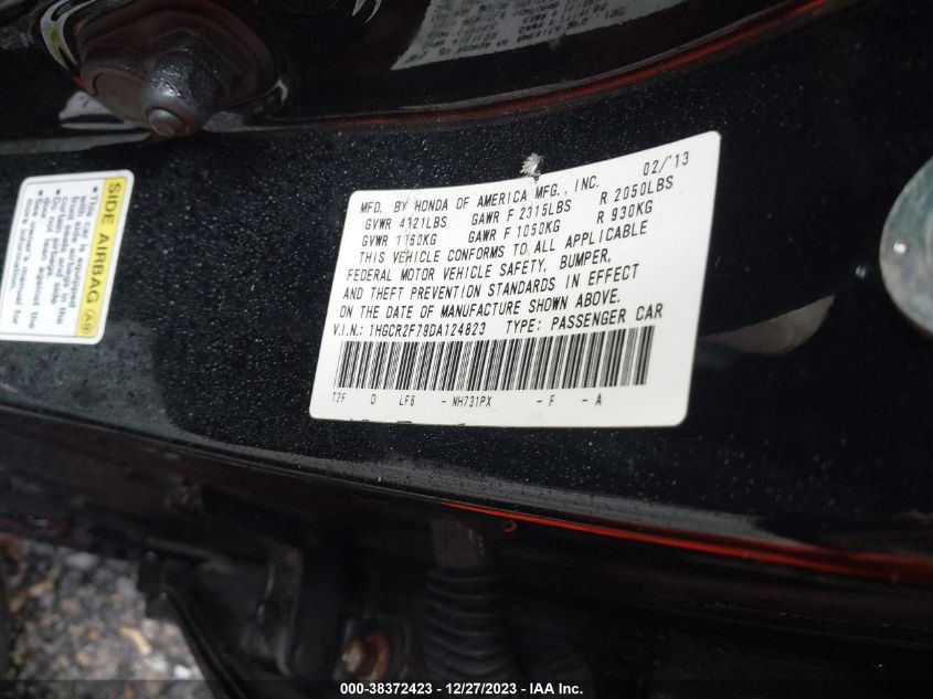 2013 HONDA ACCORD EX - 1HGCR2F79DA124823