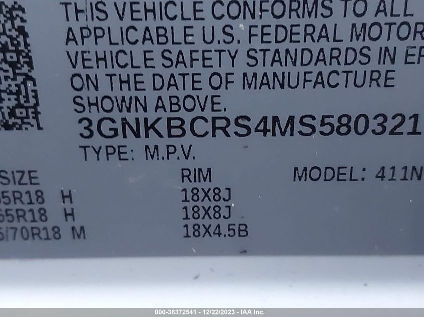 2021 CHEVROLET BLAZER 2LT - 3GNKBCRS4MS580321