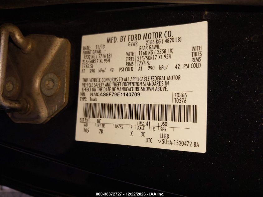 2014 FORD TRANSIT CONNECT XLT - NM0AS8F79E1140709