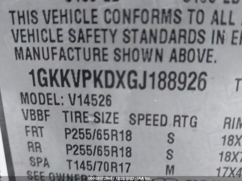 2016 GMC ACADIA SLE - 1GKKVPKDXGJ188926