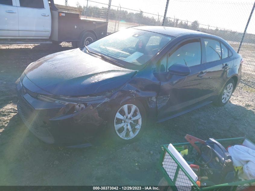 VIN JTDEPMAE1NJ200387 2022 TOYOTA COROLLA LE