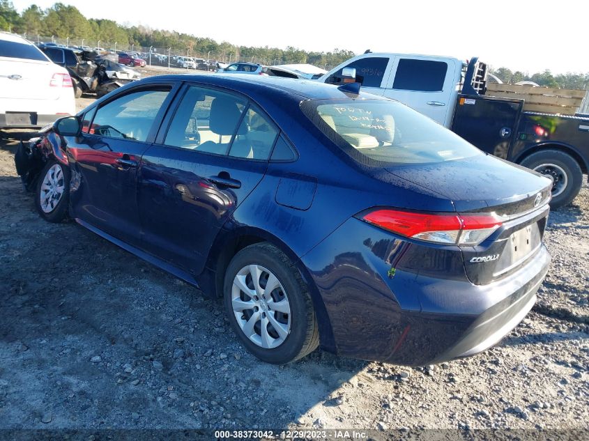 VIN JTDEPMAE1NJ200387 2022 TOYOTA COROLLA LE