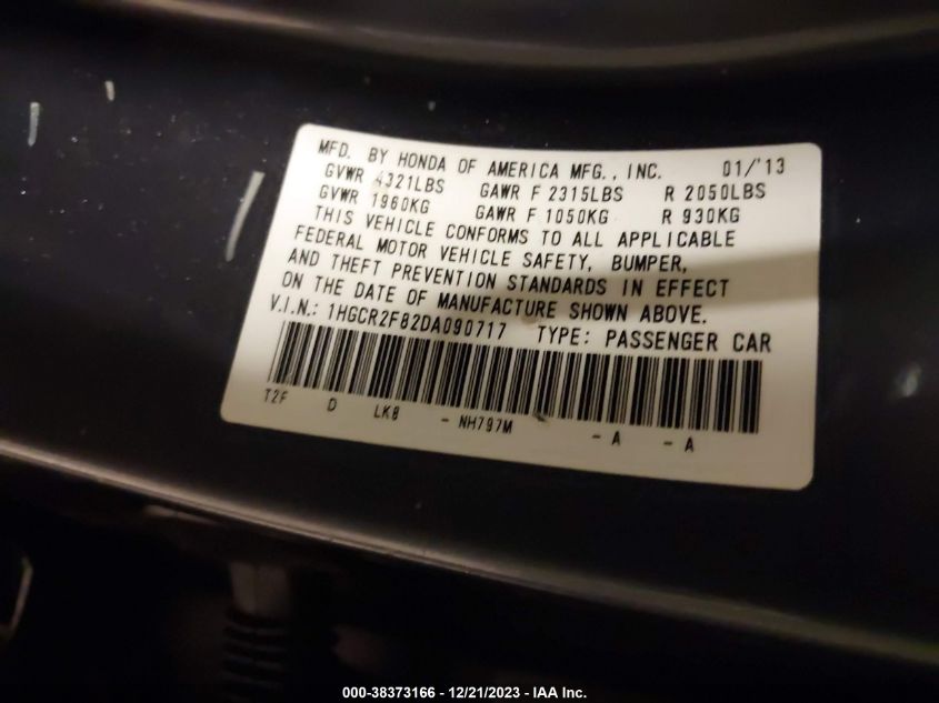 2013 HONDA ACCORD EX-L - 1HGCR2F82DA090717