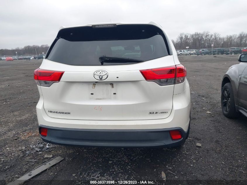 2019 TOYOTA HIGHLANDER XLE - 5TDJZRFH7KS567981