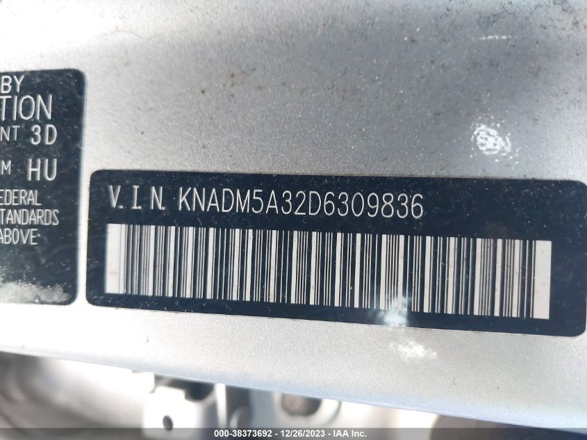 2013 KIA RIO LX - KNADM5A32D6309836