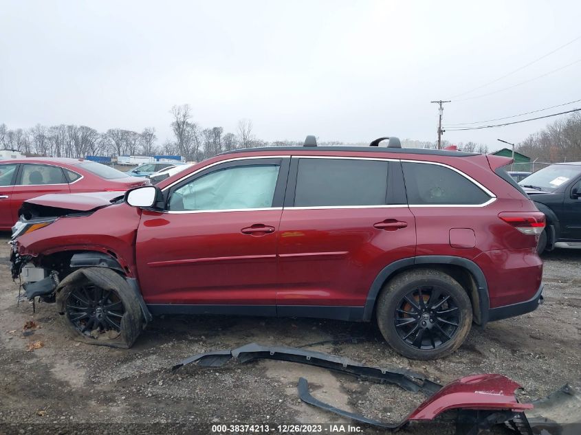 2019 TOYOTA HIGHLANDER SE/XLE - 5TDJZRFH5KS731602
