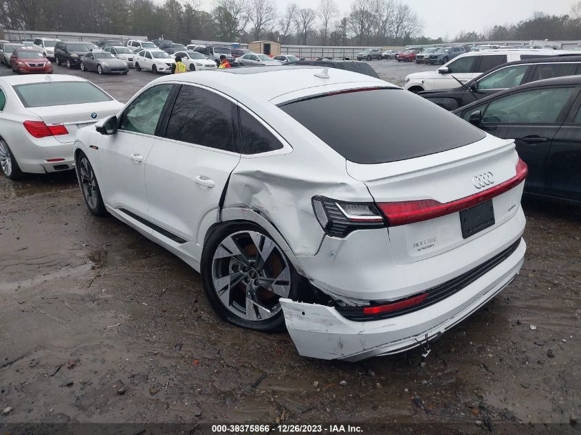 2022 AUDI E-TRON SPORTBACK PRESTIGE S LINE QUATTRO WA13AAGE4NB025555