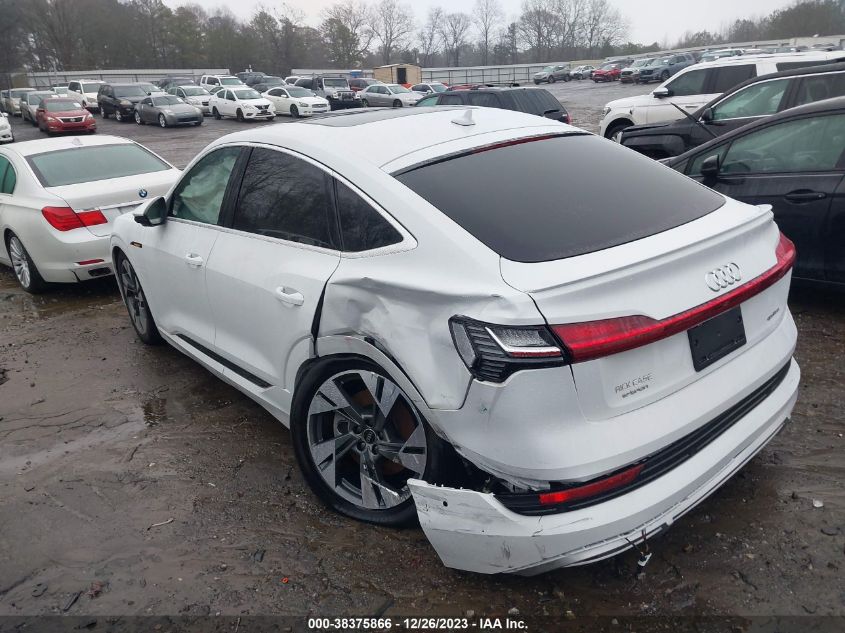 2022 AUDI E-TRON SPORTBACK PRESTIGE S LINE QUATTRO WA13AAGE4NB025555