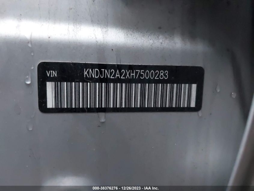2017 KIA SOUL - KNDJN2A2XH7500283