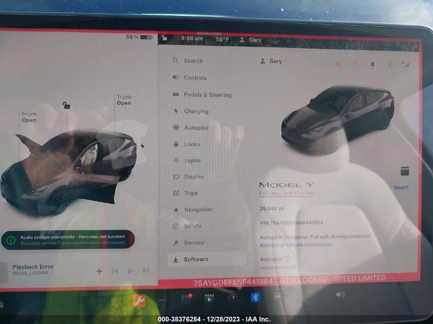 2022 TESLA MODEL Y - 7SAYGDEF5NF441864