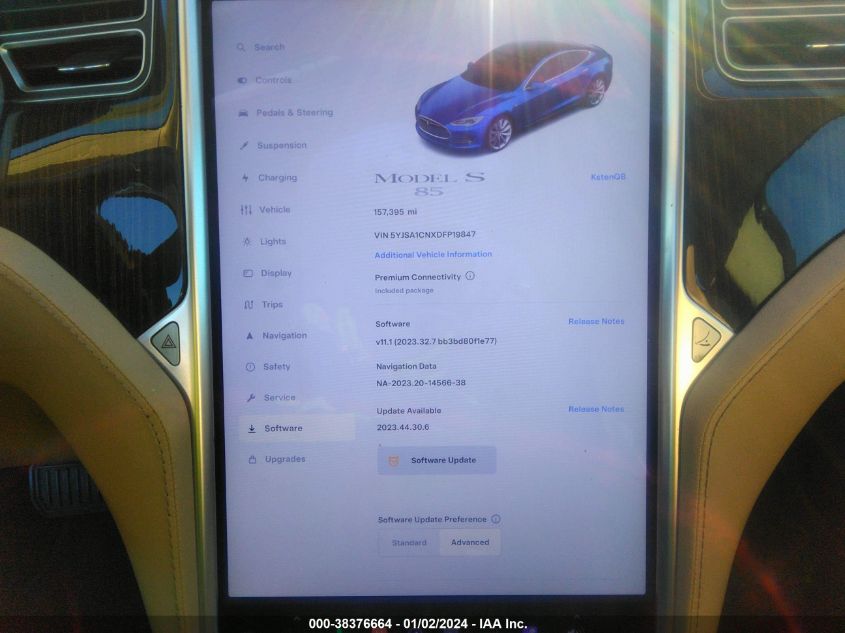 2013 TESLA MODEL S - 5YJSA1CNXDFP19847