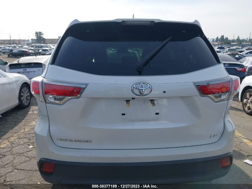 2016 TOYOTA HIGHLANDER LE PLUS V6 - 5TDZKRFH9GS132393