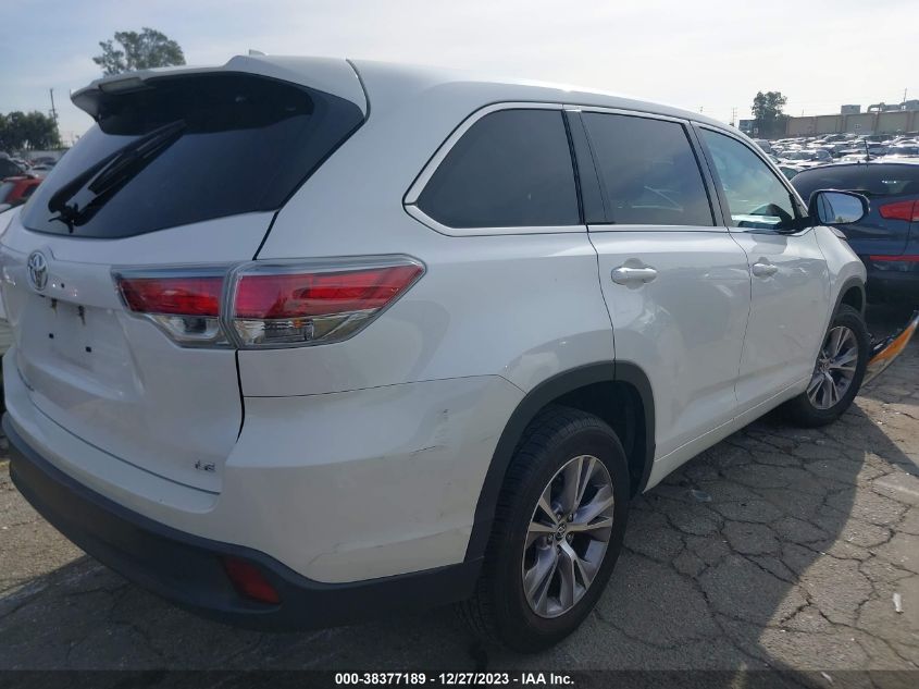 2016 TOYOTA HIGHLANDER LE PLUS V6 - 5TDZKRFH9GS132393