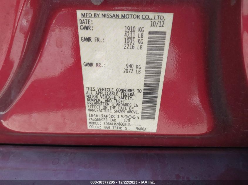 2013 NISSAN ALTIMA 2.5 S - 1N4AL3AP5DC159065