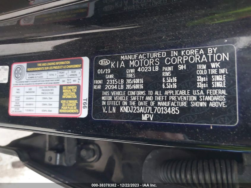 2020 KIA SOUL LX/X LINE/S - KNDJ23AU7L7013485
