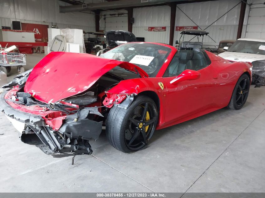 2013 FERRARI 458 SPIDER ZFF68NHAXD0190930
