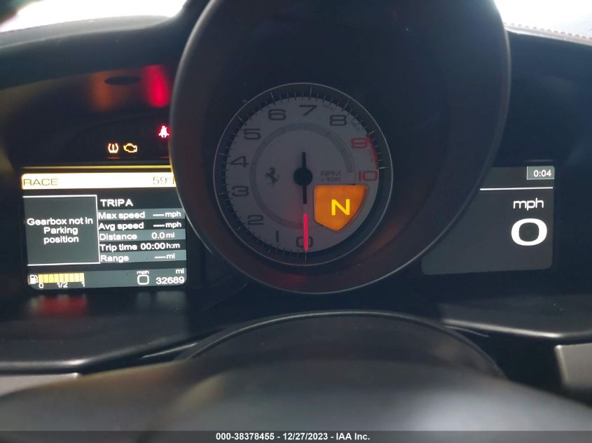 2013 FERRARI 458 SPIDER ZFF68NHAXD0190930