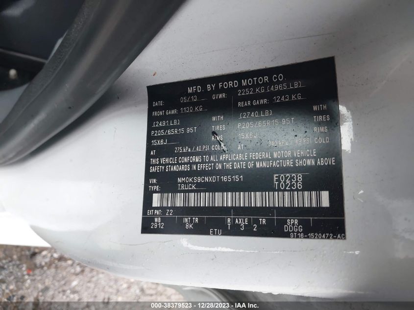 2013 FORD TRANSIT CONNECT XLT PREMIUM - NM0KS9CNXDT165151