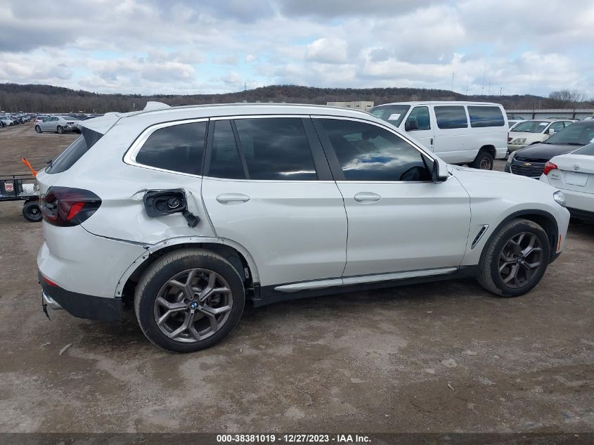 2022 BMW X3 SDRIVE30I - 5UX43DP02N9N47536