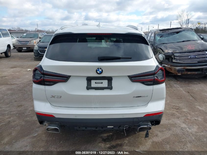 2022 BMW X3 SDRIVE30I - 5UX43DP02N9N47536