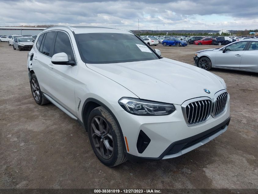 2022 BMW X3 SDRIVE30I - 5UX43DP02N9N47536