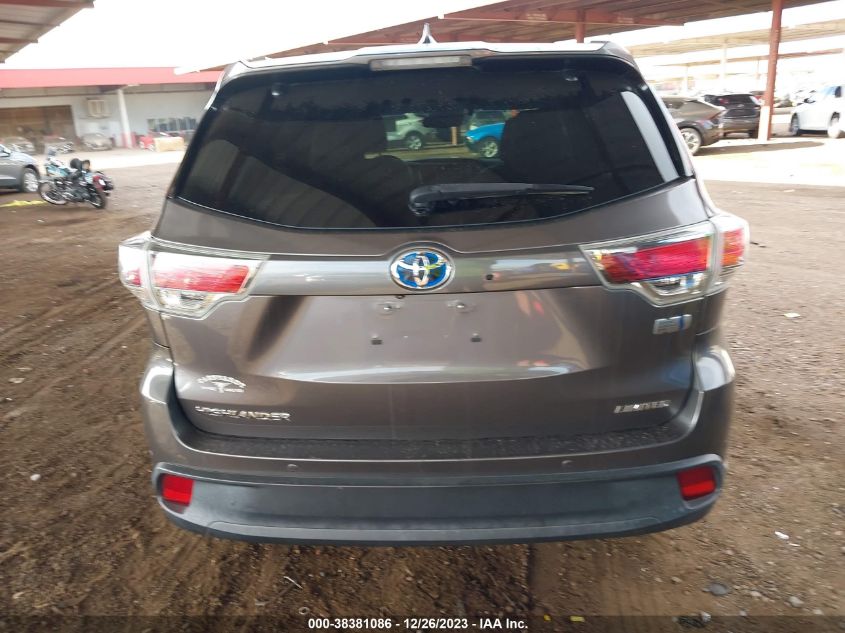 2016 TOYOTA HIGHLANDER HYBRID LIMITED PLATINUM V6 5TDDCRFH6GS016995