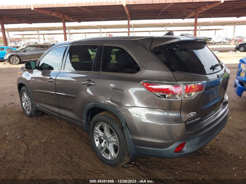 2016 TOYOTA HIGHLANDER HYBRID LIMITED PLATINUM V6 5TDDCRFH6GS016995