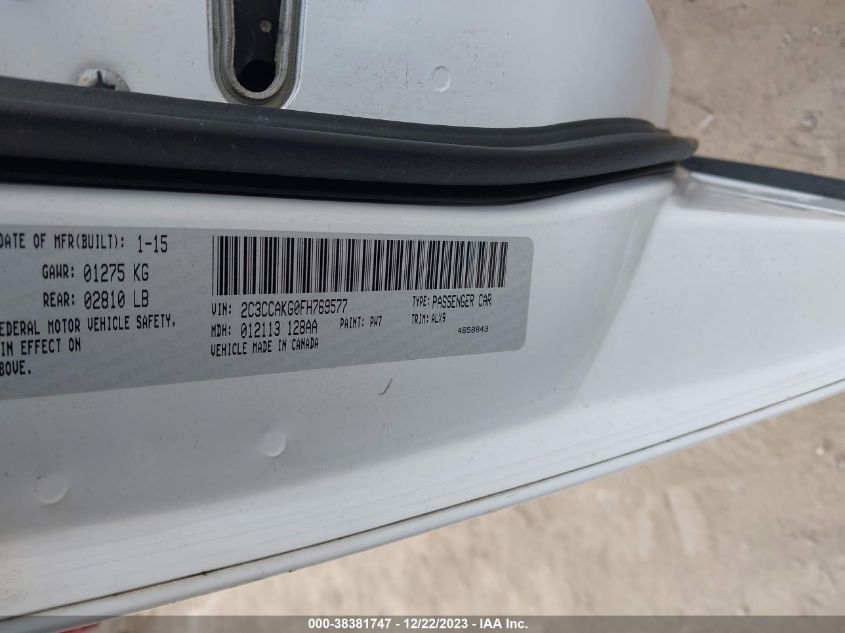 2015 CHRYSLER 300C - 2C3CCAKGOFH769577