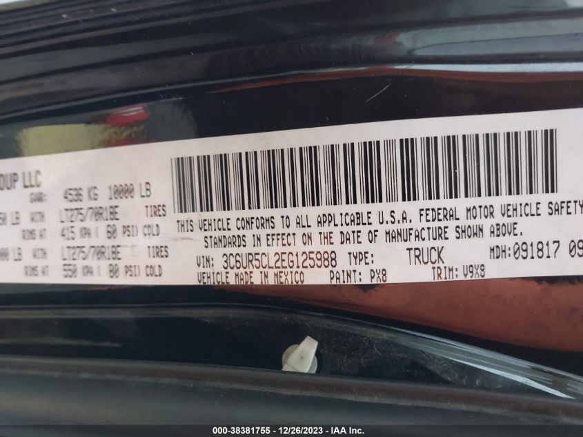 2014 RAM 2500 ST - 3C6UR5CL2EG125988