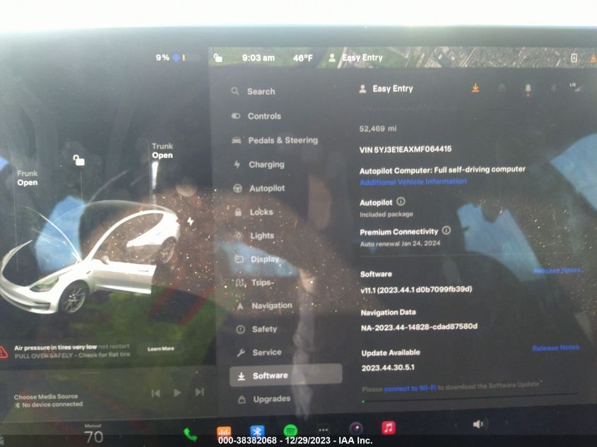 2021 TESLA MODEL 3 STANDARD RANGE PLUS REAR-WHEEL DRIVE - 5YJ3E1EAXMF064415