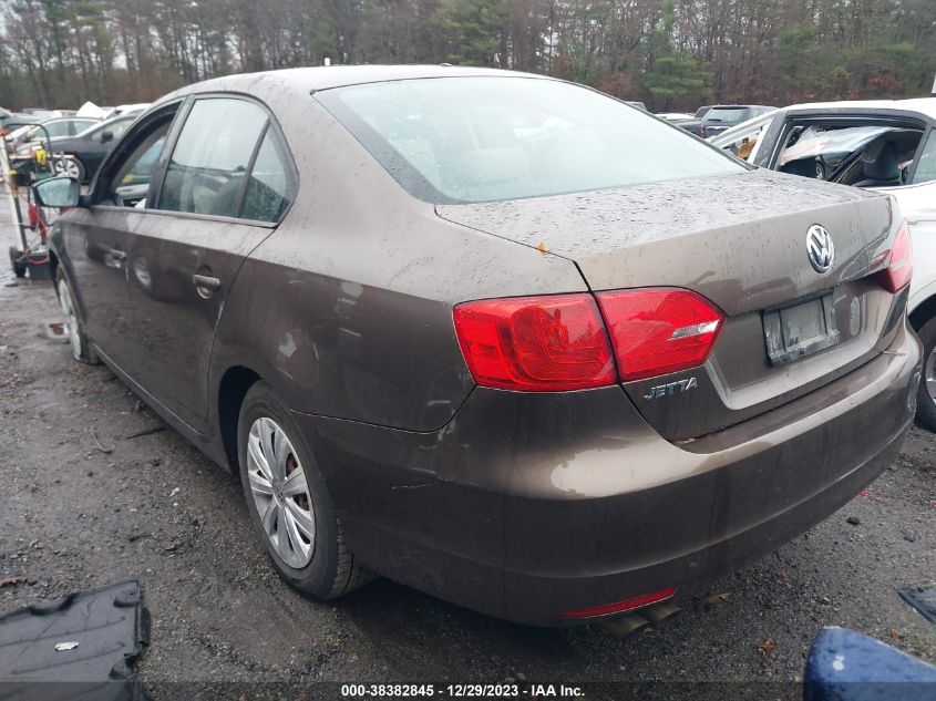 2013 VOLKSWAGEN JETTA 2.0L S - 3VW2K7AJXDM401803