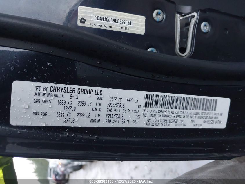 2014 JEEP COMPASS LIMITED - 1C4NJCCB9ED627068