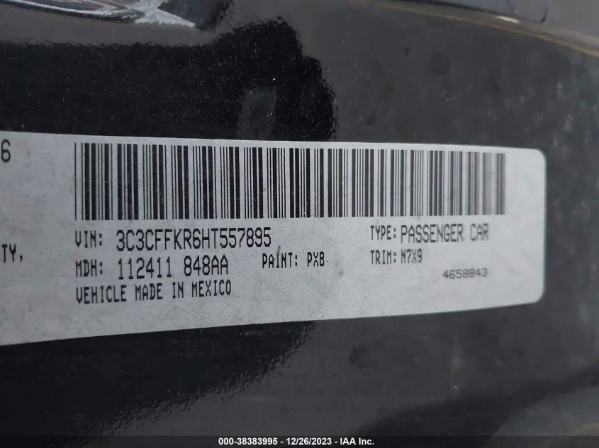 2017 FIAT 500 POP - 3C3CFFKR6HT557895