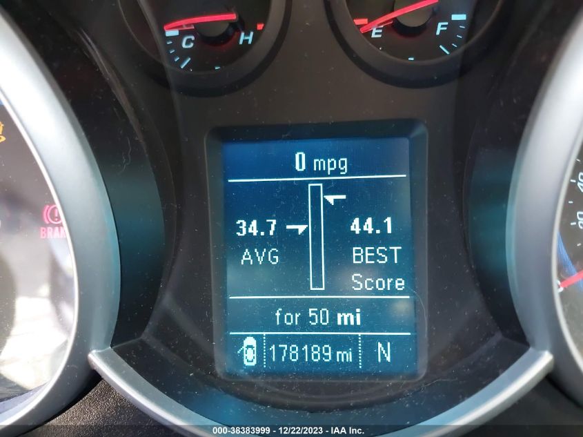 2013 CHEVROLET CRUZE ECO MANUAL - 1G1PJ5SB4D7143661