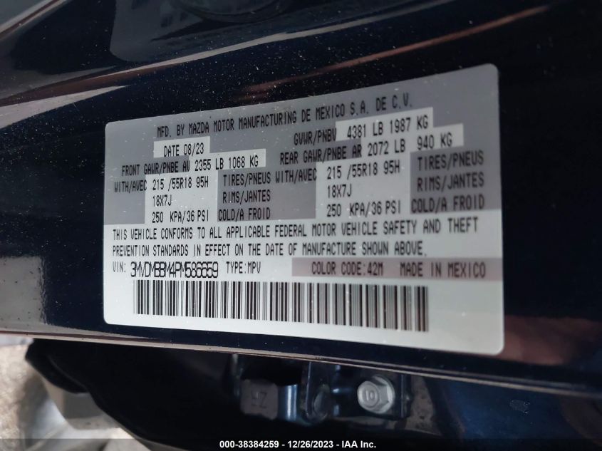 2023 MAZDA CX-30 SELECT - 3MVDMBBM4PM586659