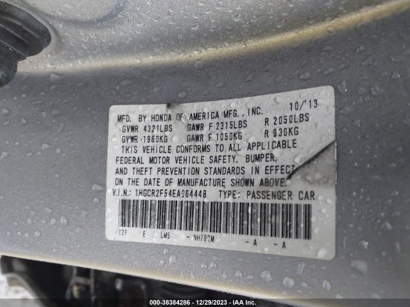 2014 HONDA ACCORD SPORT - 1HGCR2F54EA064448
