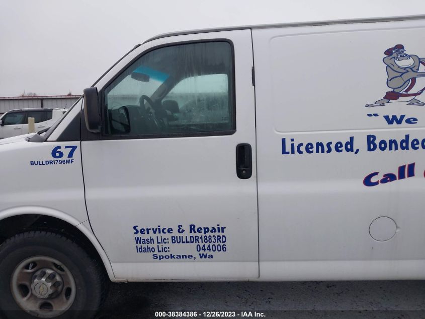 2014 CHEVROLET EXPRESS 2500 WORK VAN 1GCWGFCA1E1123529