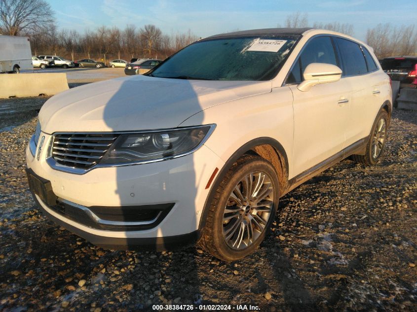 2016 LINCOLN MKX RESERVE - 2LMTJ8LR2GBL24627