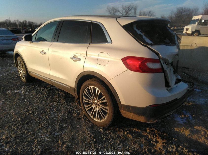 2016 LINCOLN MKX RESERVE - 2LMTJ8LR2GBL24627
