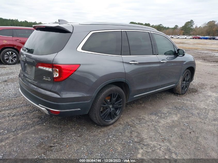 2021 HONDA PILOT ELITE - 5FNYF6H09MB039671