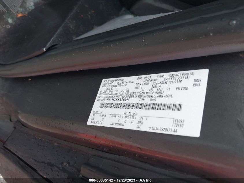 2019 FORD TRANSIT-250 - 1FTYR1YM3KKB79244