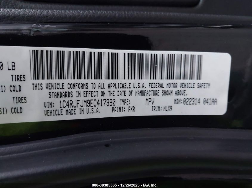 2014 JEEP GRAND CHEROKEE SUMMIT - 1C4RJFJM9EC417390