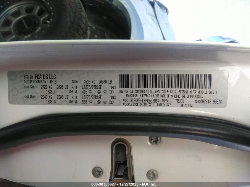 2017 RAM 2500 LARAMIE - 3C6UR5FL9HG509864