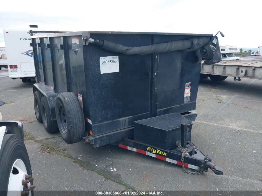 16BDX1229J4016472 BIGTEX DUMP TRAILER 2018