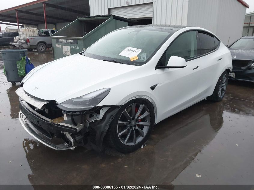 2022 TESLA MODEL Y PERFORMANCE DUAL MOTOR ALL-WHEEL DRIVE - 7SAYGDEF3NF396262